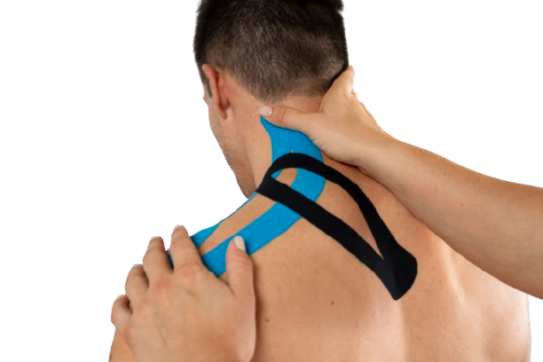 fizjoterapeutka nakladajaca elastyczny bandaz medyczny na pacjenta plci meskiej removebg preview